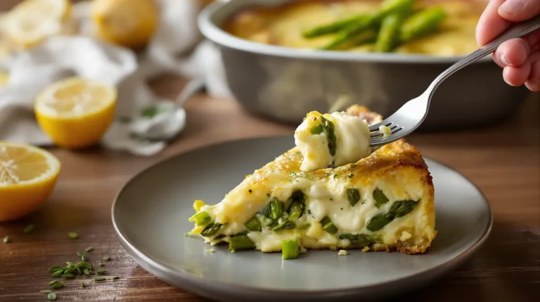 Asperges et chèvre frais dans un appareil sans pâte : cette proportion exacte assure la tenue Asperges et chèvre frais dans un appareil sans pâte : cette proportion exacte assure la tenue