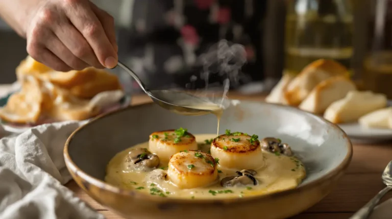 recette coquille saint-jacques à la bretonne champignons