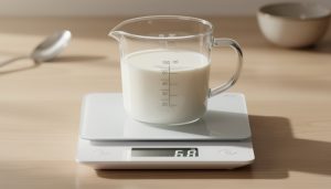 découvrez combien pèse 150 ml de lait en grammes et apprenez une méthode simple pour convertir facilement les volumes en poids.
