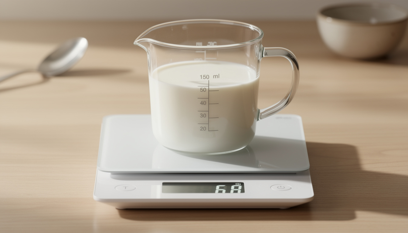 Combien pèse 150 ml de lait en grammes et comment le convertir facilement découvrez combien pèse 150 ml de lait en grammes et apprenez une méthode simple pour convertir facilement les volumes en poids.